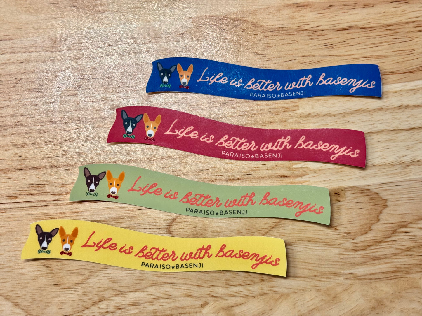 Life is Better with Basenjis|Basenji Stickers (paper & water resistant)