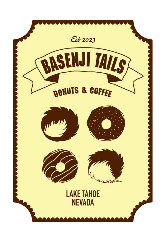 2023-2025 | Basenji Tails Café (1st edition) ~ Posters, Postcards, and Mini Cards