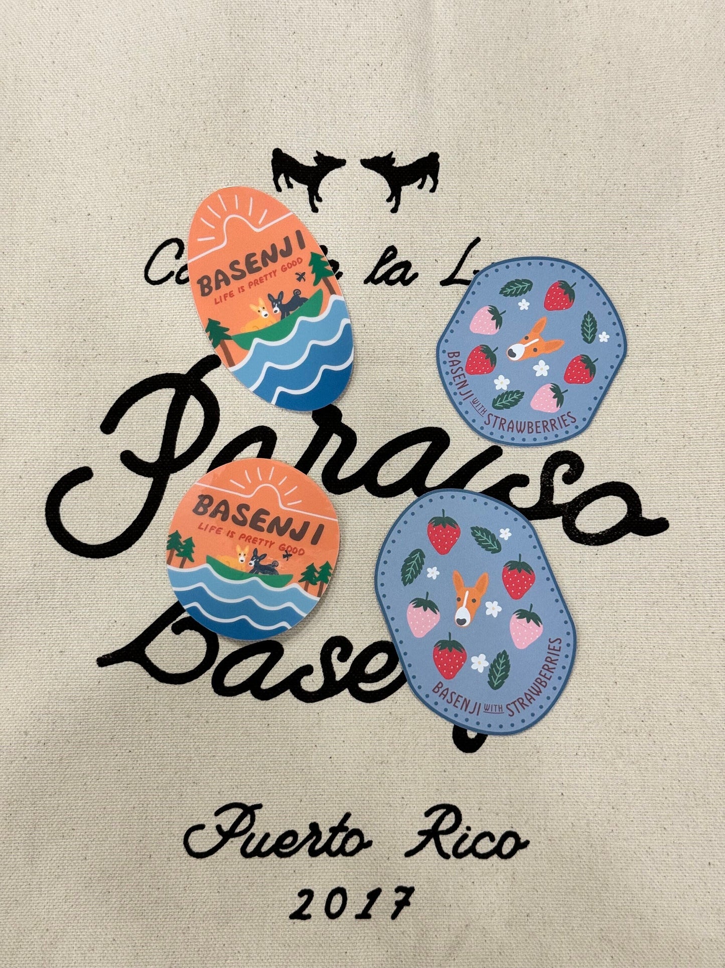 Life is Pretty Good|Basenji Cards and Stickers (paper & water resistant)