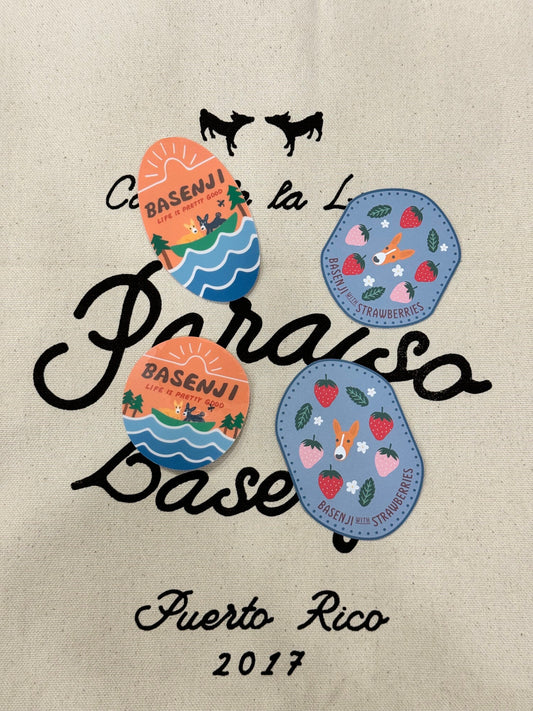 Life is Pretty Good|Basenji Cards and Stickers (paper & water resistant)