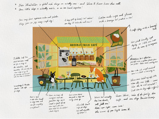 2025SS | Basenji Tails Café [2nd edition] ~ Posters, Postcards, and Mini Cards