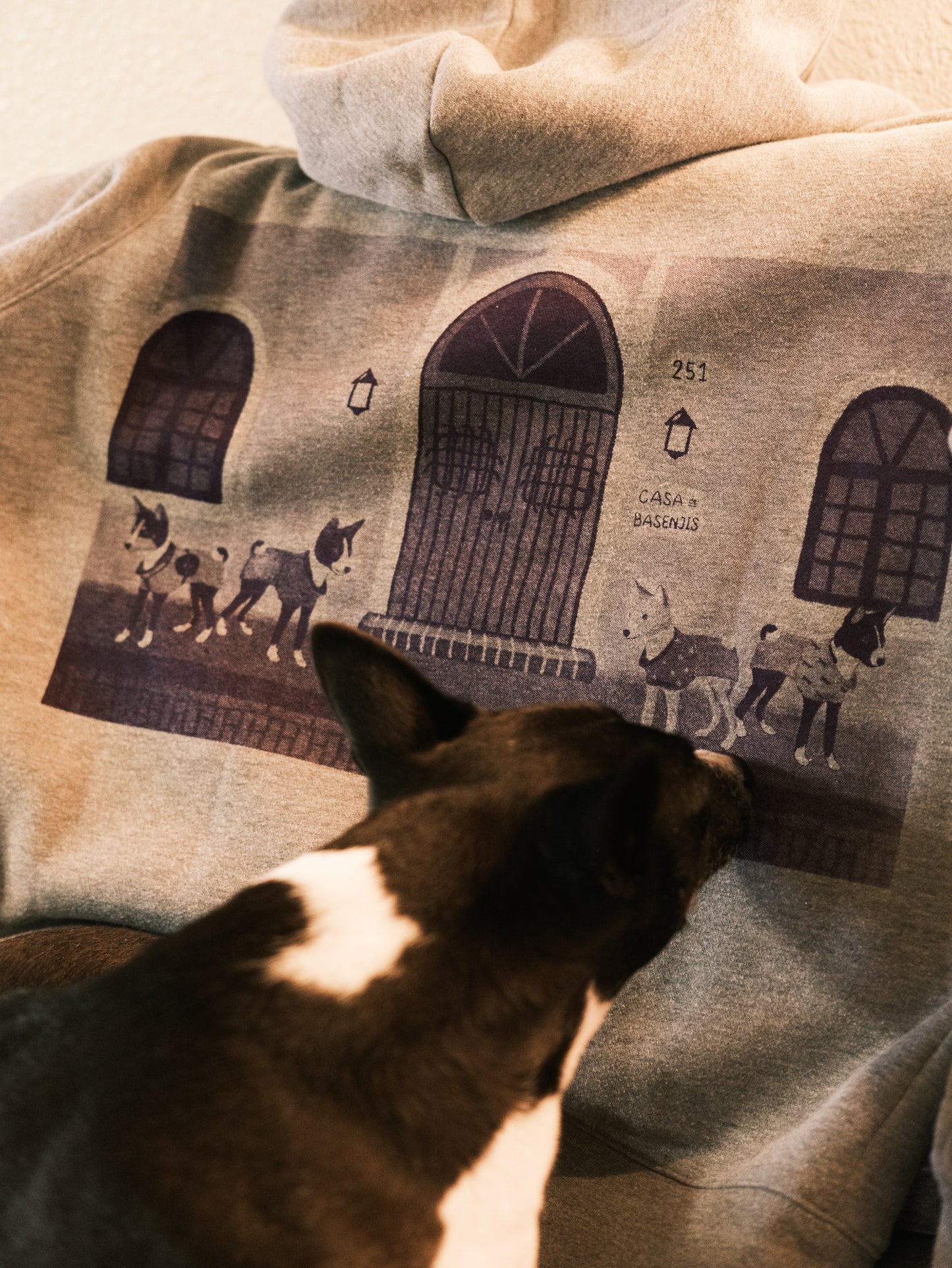 2025AW | Casa de Basenjis ~ Hand Screen-Printed Hoodie