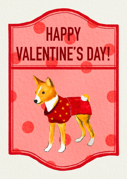 2024- | 4 Basenjis | Basenji Cards and Stickers (paper & water resistant) [Dots]