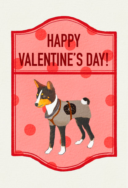 2024- | 4 Basenjis | Basenji Cards and Stickers (paper & water resistant) [Dots]