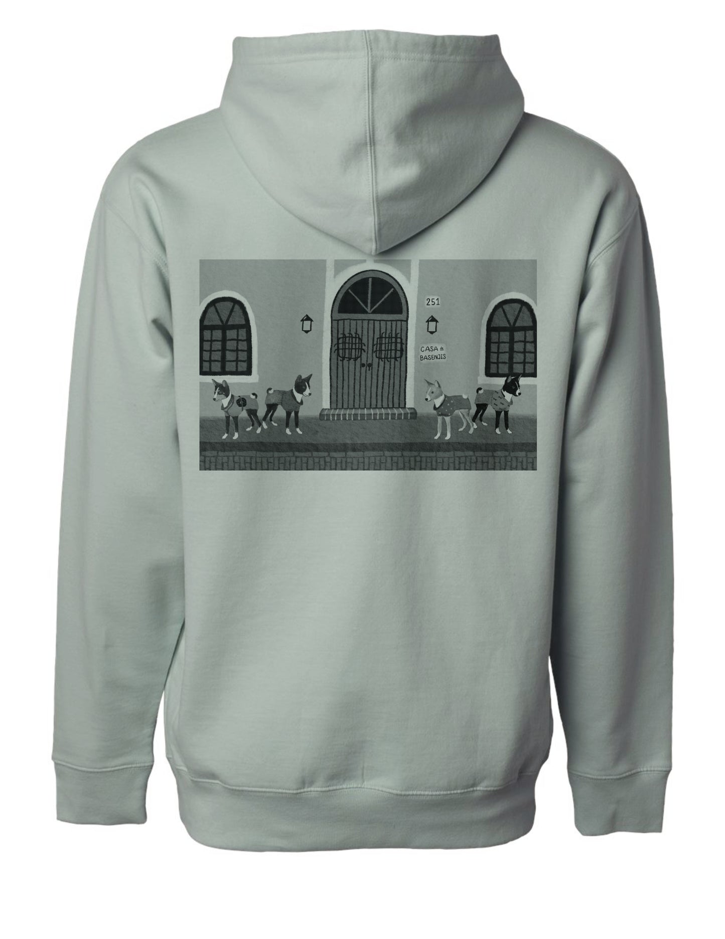 2025AW | Casa de Basenjis (Sizes L~2XL)~ Hand Screen-Printed Hoodie
