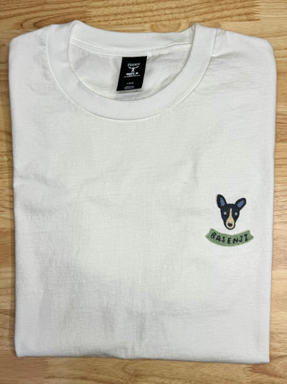 2024-2025 | Basenji Face Embroidery [2 or 3 faces + 1 Basenji banner] ~ Embroidery T-shirt